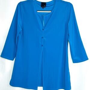 Also Known As Teal Cardigan Blouse Button Up Size Medium
